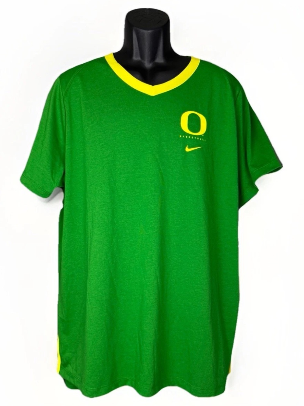 NWT Oregon Ducks Nike Women's Tri Blend DRI-FIT Basketball Apple Green Top 2 XL